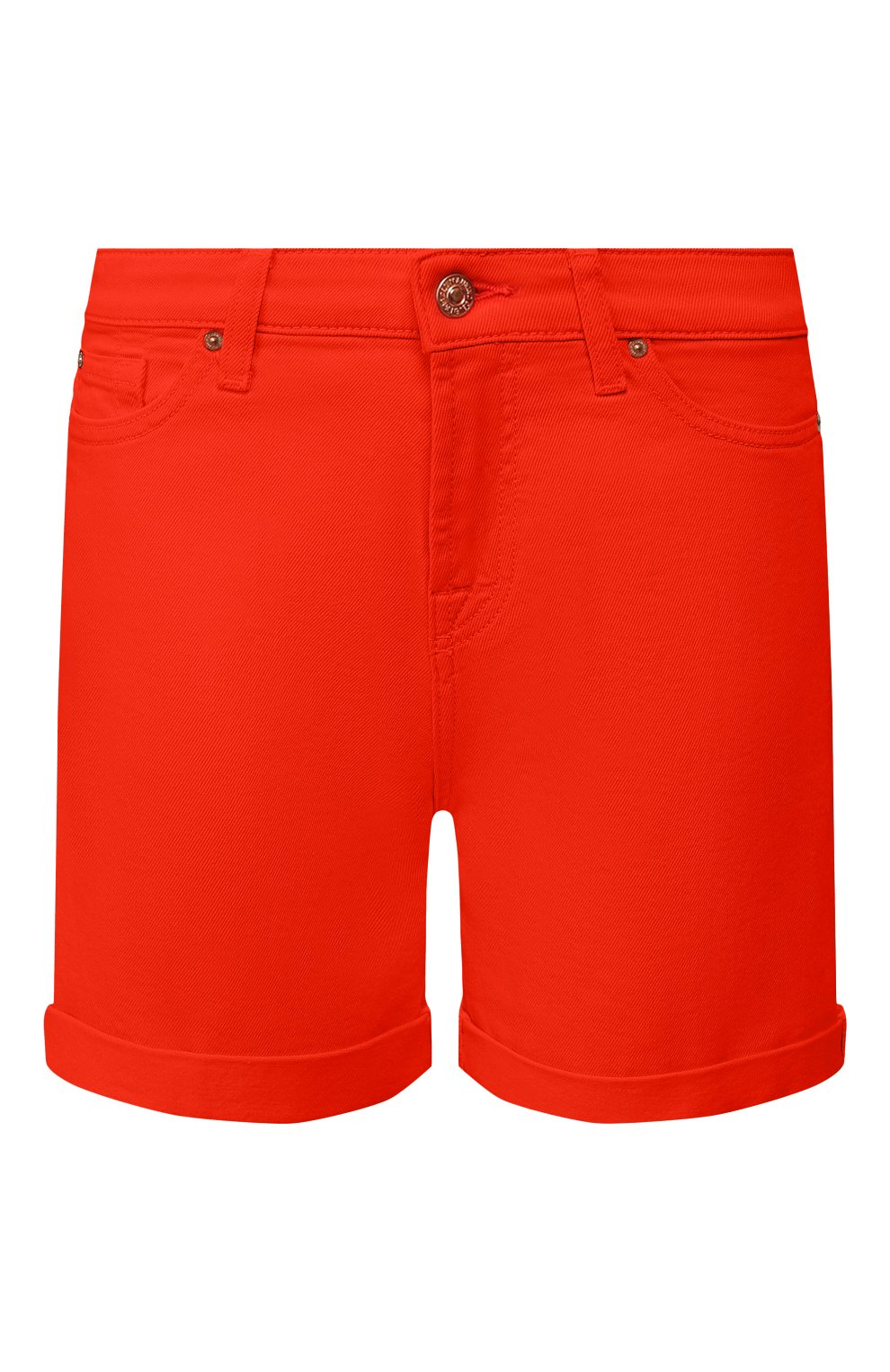 Джинсовые шорты 7 FOR ALL MANKIND красного цвета по цене 14800 руб., арт. JSWUV690RE, фото 1 Джинсовые шорты 7 FOR ALL MANKIND, арт. JSWUV690RE, фото 1