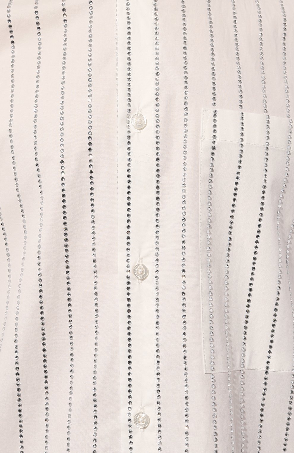 Хлопковая рубашка с отделкой стразами GIUSEPPE DI MORABITO, арт. 02PST0227RC 02289, фото 5