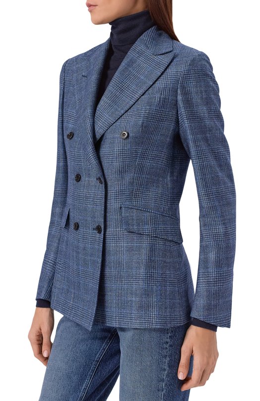 Жакет из шерсти и шелка MVST SDG601/S0731110 Синий  SDG601/S0731110 Фото 3