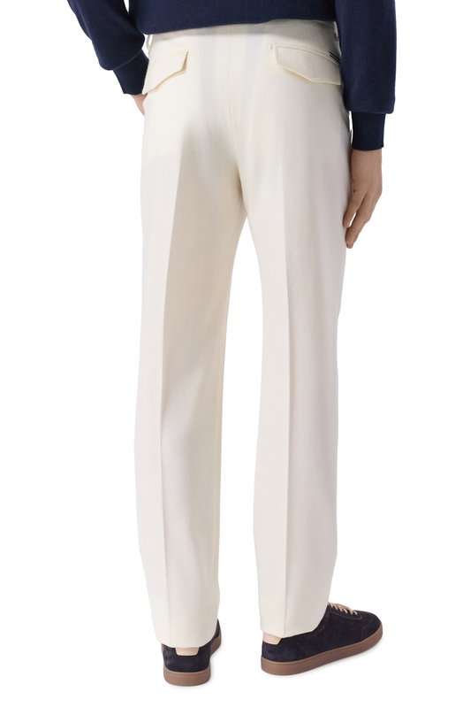 Шерстяные брюки Stefano Ricci M1T5300011/W0036R Кремовый  M1T5300011/W0036R Фото 4
