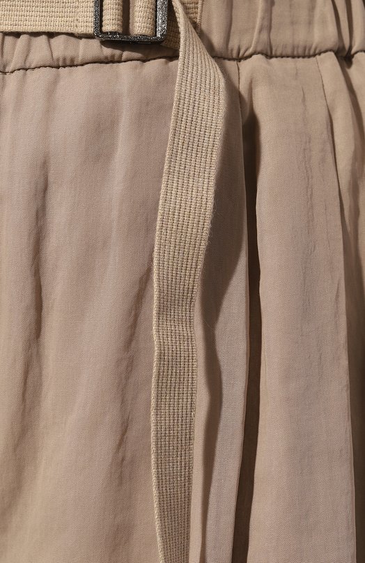 Хлопковые брюки Brunello Cucinelli MH911P8557 Бежевый  MH911P8557 Фото 5