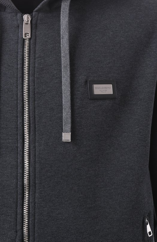 Хлопковая толстовка Dolce & Gabbana G9IF0T/G7JYX Серый  G9IF0T/G7JYX Фото 5