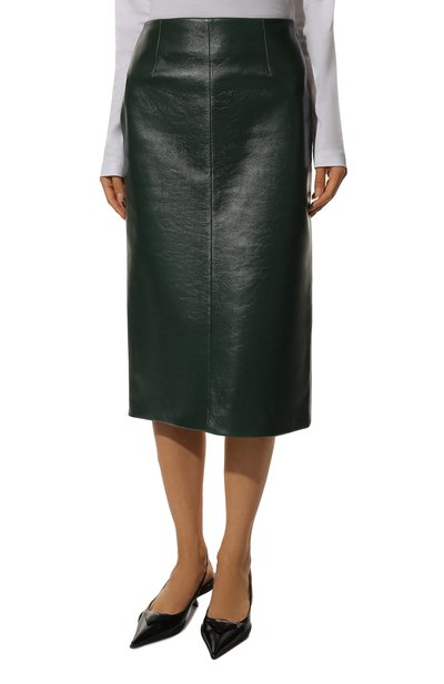 Кожаная юбка PRADA, арт. 51812-1ZFE-F0L76, фото 3