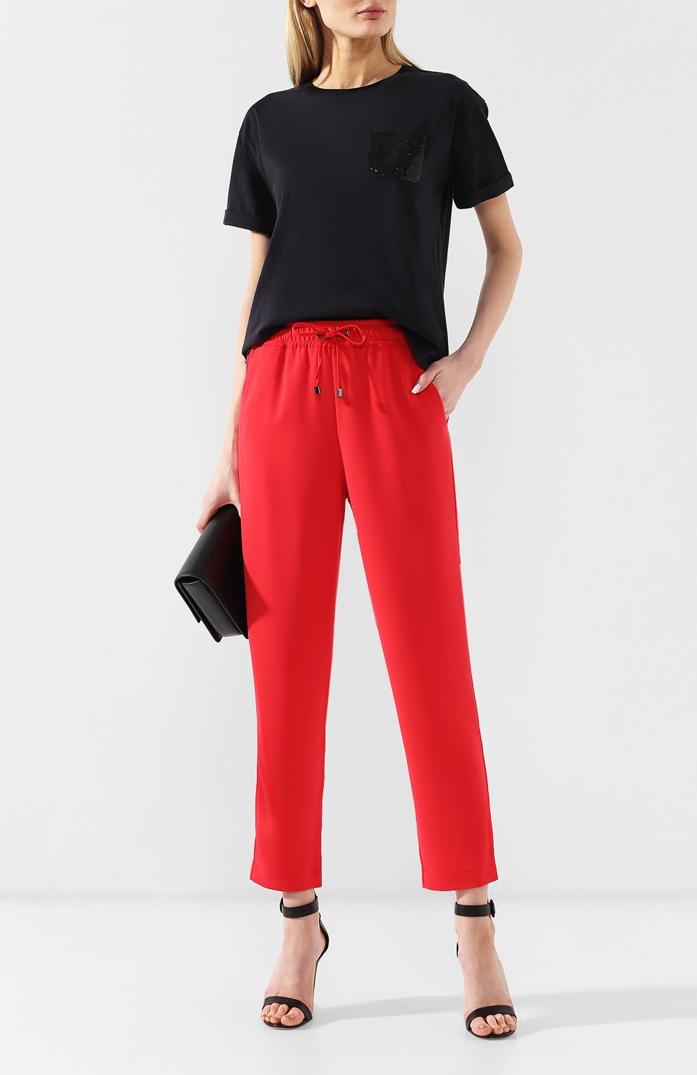 Брюки с поясом на кулиске EMPORIO ARMANI, арт. 3G2P67/2N0QZ, фото 2