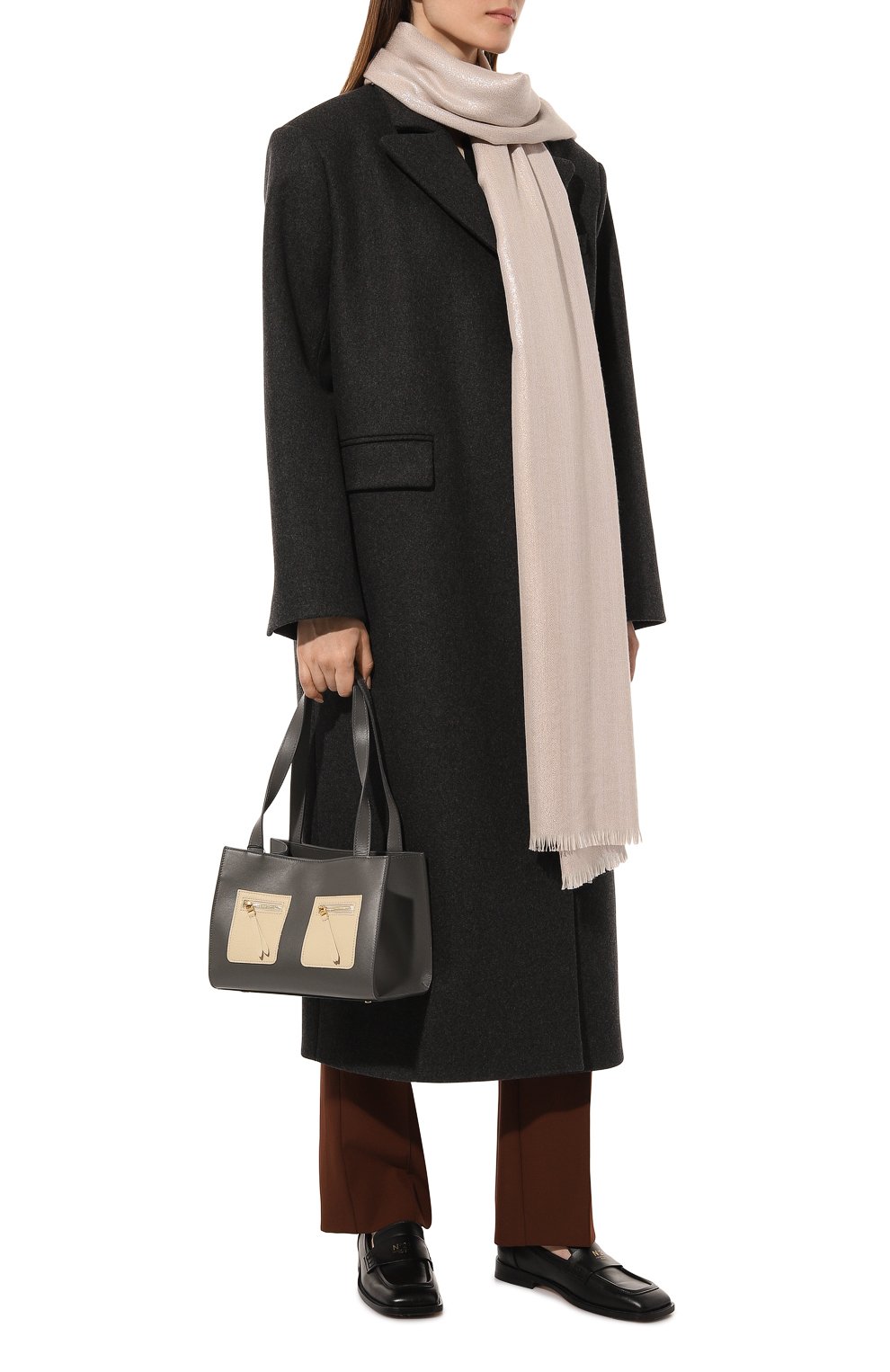 Палантин из шерсти и вискозы BRUNELLO CUCINELLI, арт. MSCDVSW08, фото 2