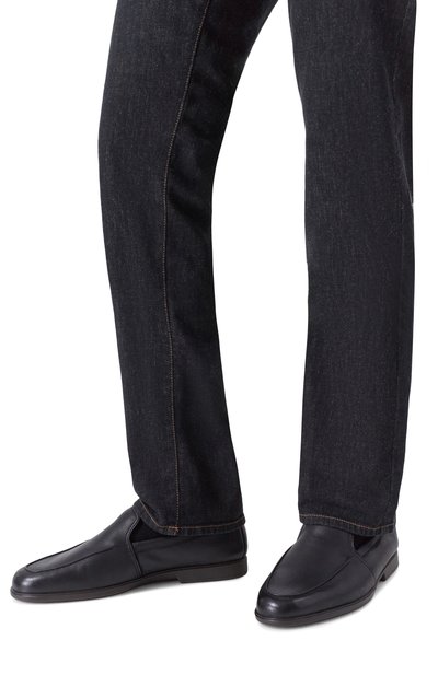 Кожаные лоферы malibu SANTONI, арт. MGAG18829SM0S0MS, фото 3