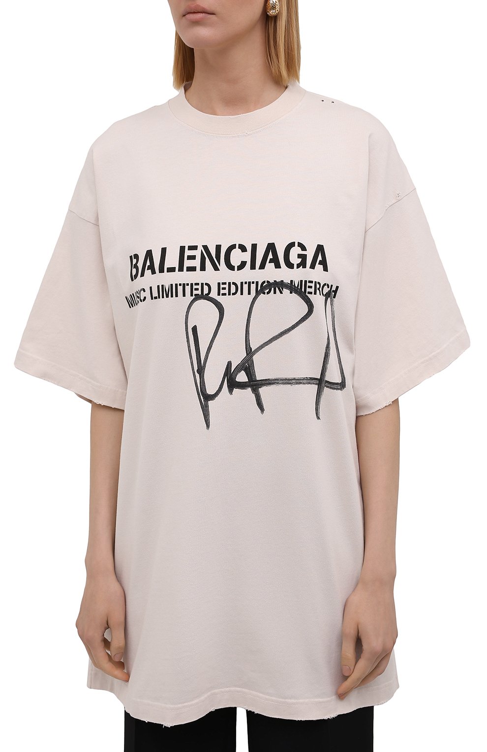 Хлопковая футболка BALENCIAGA, арт. 676589/TLV57, фото 3