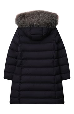 Детская пуховое пальто abelle MONCLER ENFANT темно-синего цвета, арт. G2-954-1C520-12-68352/8-10A | Фото 2 (Кросс-КТ: Зима; Девочки Кросс-КТ: Пуховик-верхняя одежда; Рукава: Длинные; Региональные ограничения белый список (Axapta Mercury): Не проставлено; Материал внешний: Синтетический материал; Материал сплава: Проставлено; Материал подклада: Синтетический материал; Драгоценные камни: Проставлено; Материал утеплителя: Пух и перо; Ростовка одежда: 10 - 11 лет | 140 - 146см, 8 лет | 128 см)