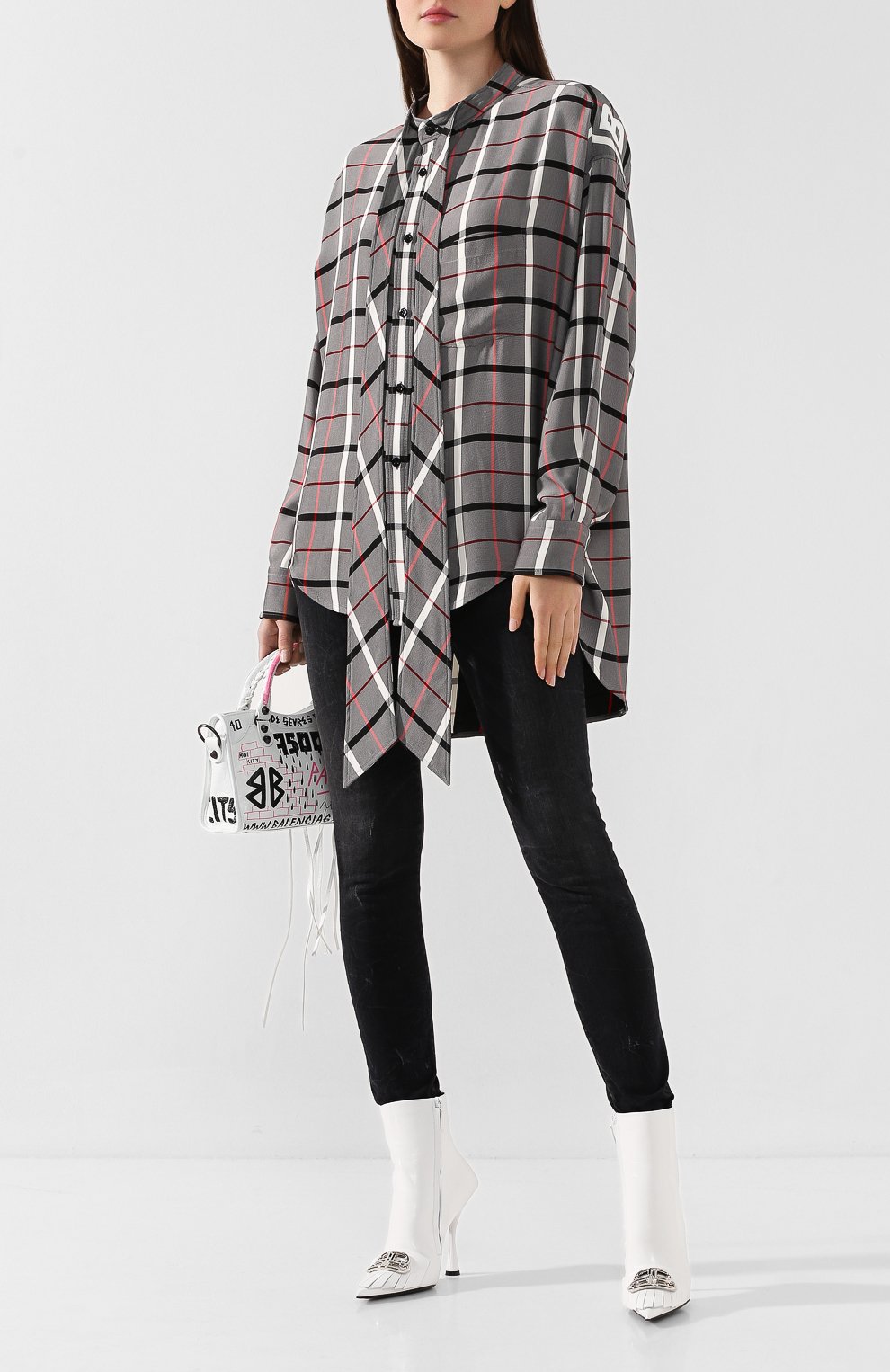 Кожаные ботильоны fringe knife BALENCIAGA, арт. 593532/WAZN3, фото 2