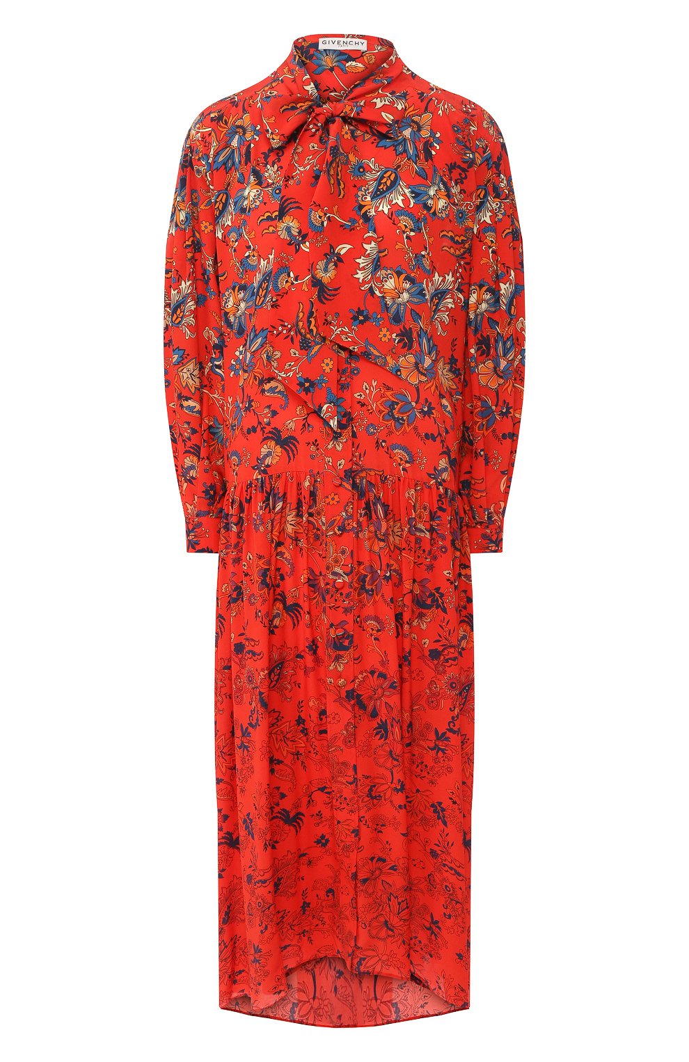 Шелковое платье GIVENCHY красного цвета по цене 247500 руб., арт. BW20Y6131C, фото 1 Шелковое платье GIVENCHY, арт. BW20Y6131C, фото 1
