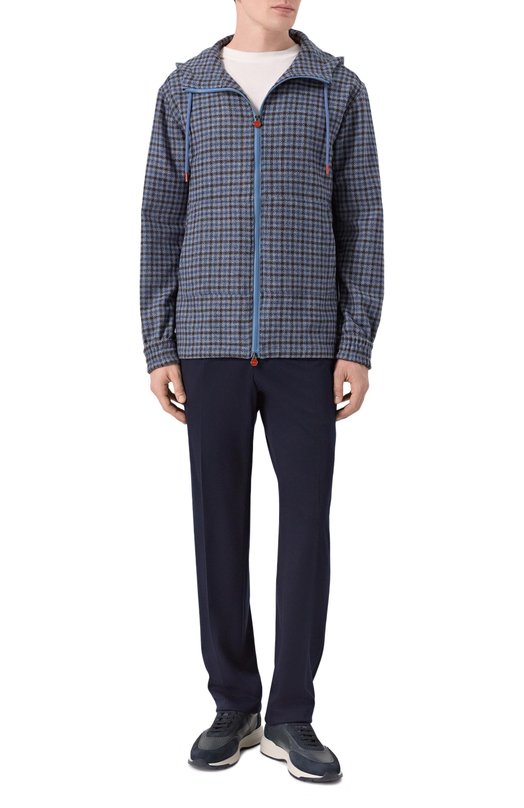 Шерстяные брюки Stefano Ricci M1T6100130/MA0033_002 Синий  M1T6100130/MA0033_002 Фото 2