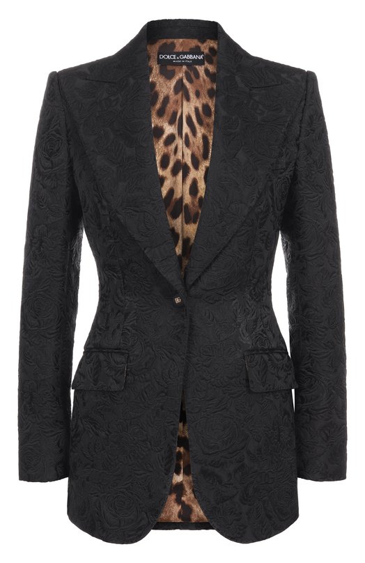 Жакет из хлопка и шелка Dolce & Gabbana F29UCT/GDCSS Чёрный F29UCT/GDCSS
