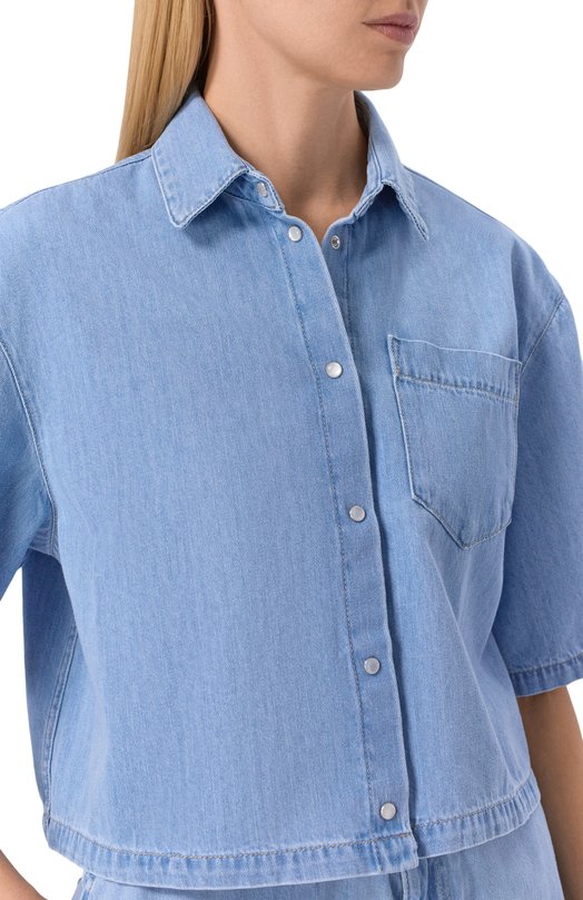 Джинсовая рубашка Kodiak AG Adriano Goldschmied W0210-188/K0DIAK-B0XY SHIRT Голубой  W0210-188/K0DIAK-B0XY SHIRT Фото 5