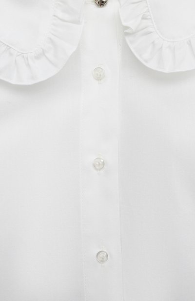 Хлопковая блузка ALETTA белого цвета по цене 9490 руб., арт. AC220620C-53/4A-8A, фото 3 Хлопковая блузка ALETTA, арт. AC220620C-53/4A-8A, фото 3