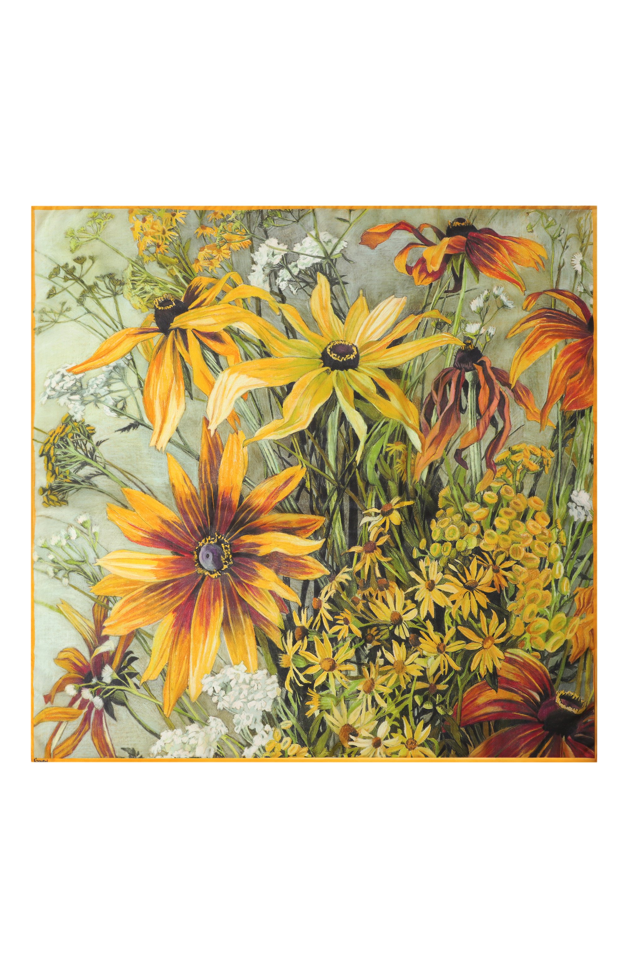 Шелковый платок полевые цветы GOURJI, арт. 91149937/81172, фото 4