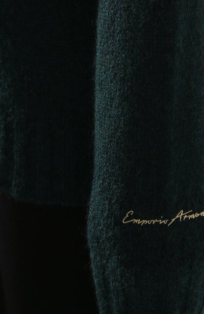 Шерстяной пуловер EMPORIO ARMANI зеленого цвета по цене 44200 руб., арт. 6G2MWA/2M32Z, фото 5 Шерстяной пуловер EMPORIO ARMANI, арт. 6G2MWA/2M32Z, фото 5