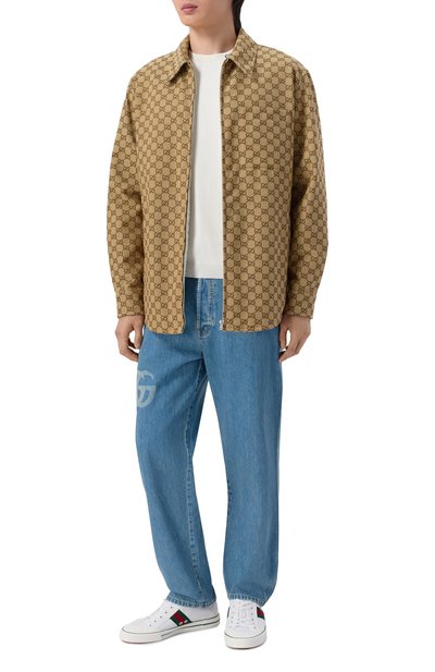 Джинсы GUCCI голубого цвета по цене 115500 руб., арт. 815642/XDC6W, фото 2 Джинсы GUCCI, арт. 815642/XDC6W, фото 2