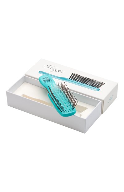 Женская мини-расческа scalp brush 198 зубцов, оттенок бирюзовый MAJESTIC, арт. 4673748653089