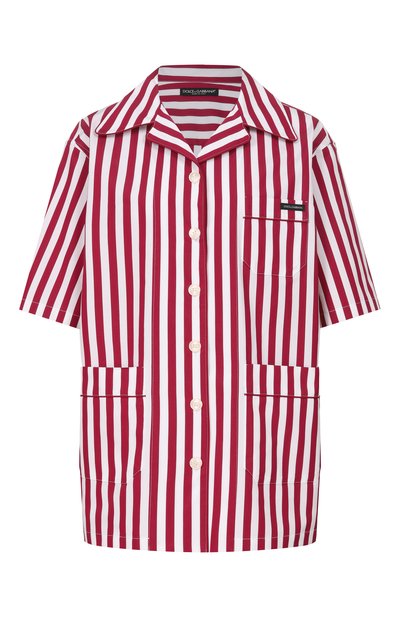 Женская рубашка из хлопка и шелка DOLCE & GABBANA, арт. F5U29T/FR527