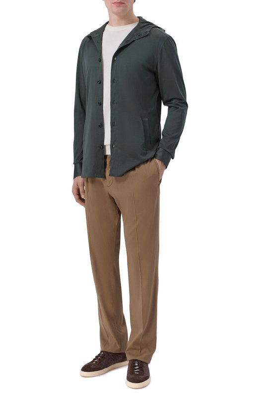 Джемпер из шелка и хлопка Kiton UMM0782 Белый  UMM0782 Фото 2