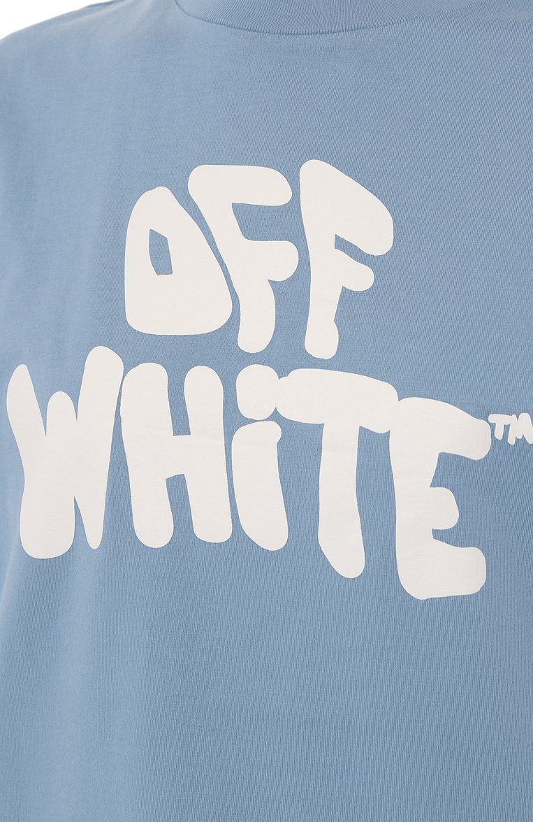 Хлопковая футболка OFF-WHITE, арт. OWAA089S23JER0174001, фото 1
