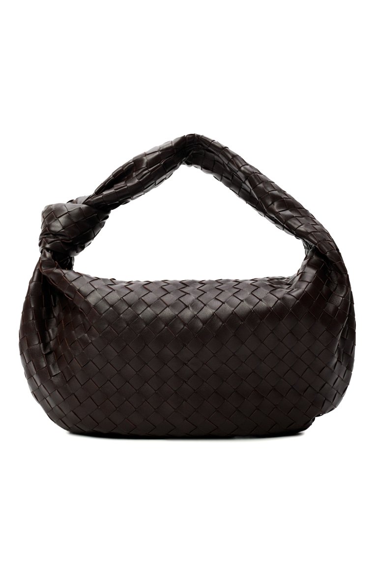 Женская сумка jodie small BOTTEGA VENETA темно-коричневого цвета, арт. 600261/VCPP0 | Фото 1 (Размер: small; Материал: Натуральная кожа)