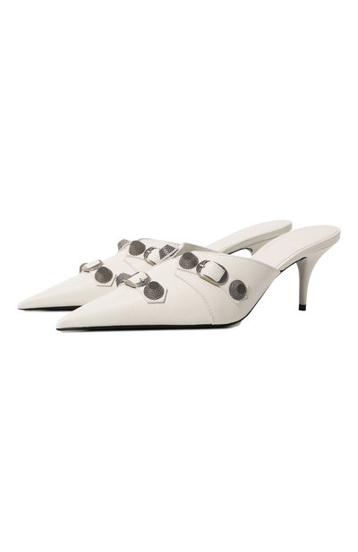 Женские кожаные мюли cagole 70 BALENCIAGA, арт. 714253/WAD4E