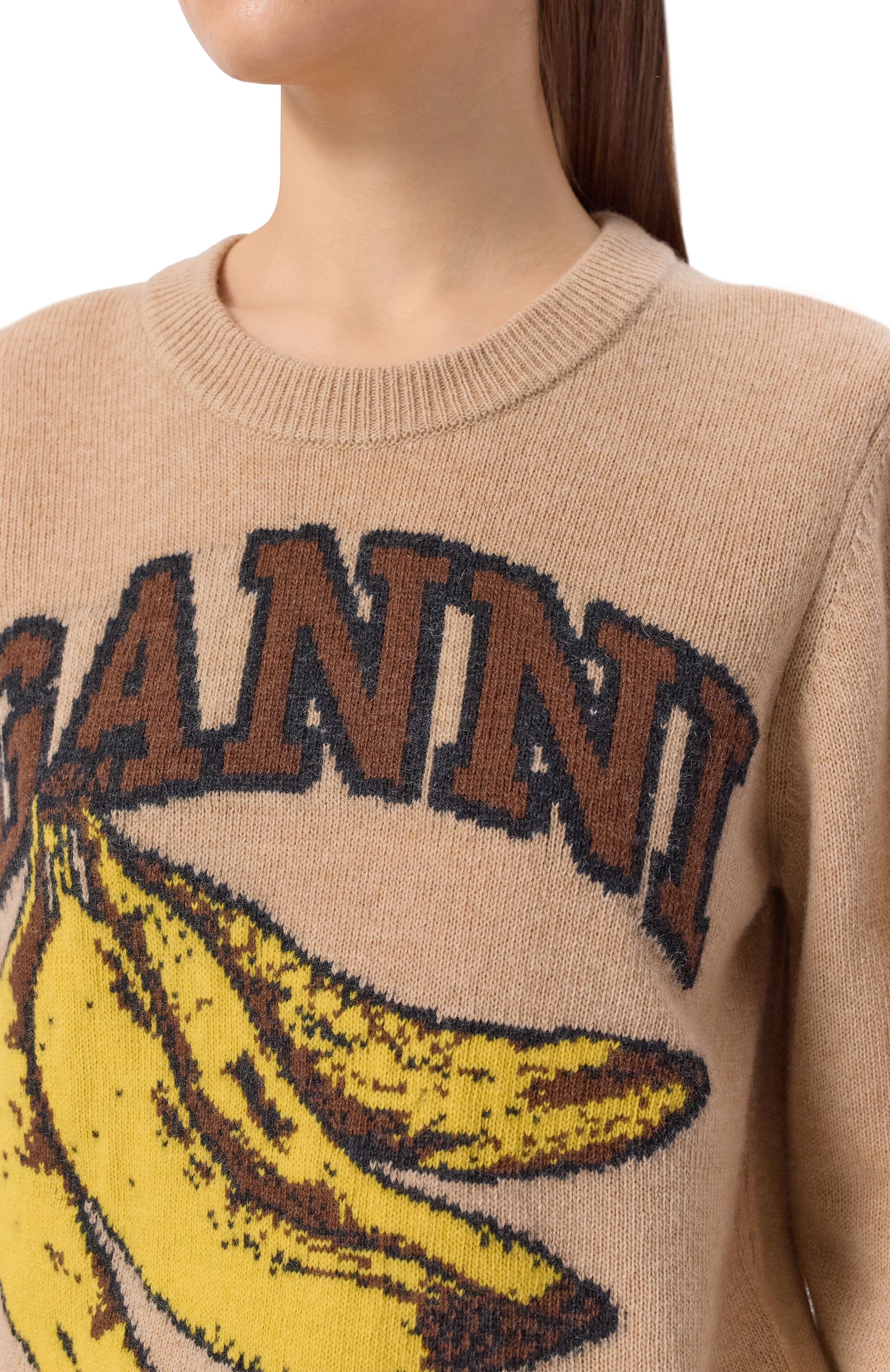 Шерстяной пуловер GANNI, арт. A1070265, фото 5