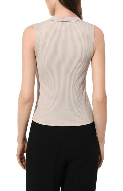 Хлопковый топ BRUNELLO CUCINELLI бежевого цвета по цене 36450 руб., арт. MH990BM100, фото 4 Хлопковый топ BRUNELLO CUCINELLI, арт. MH990BM100, фото 4