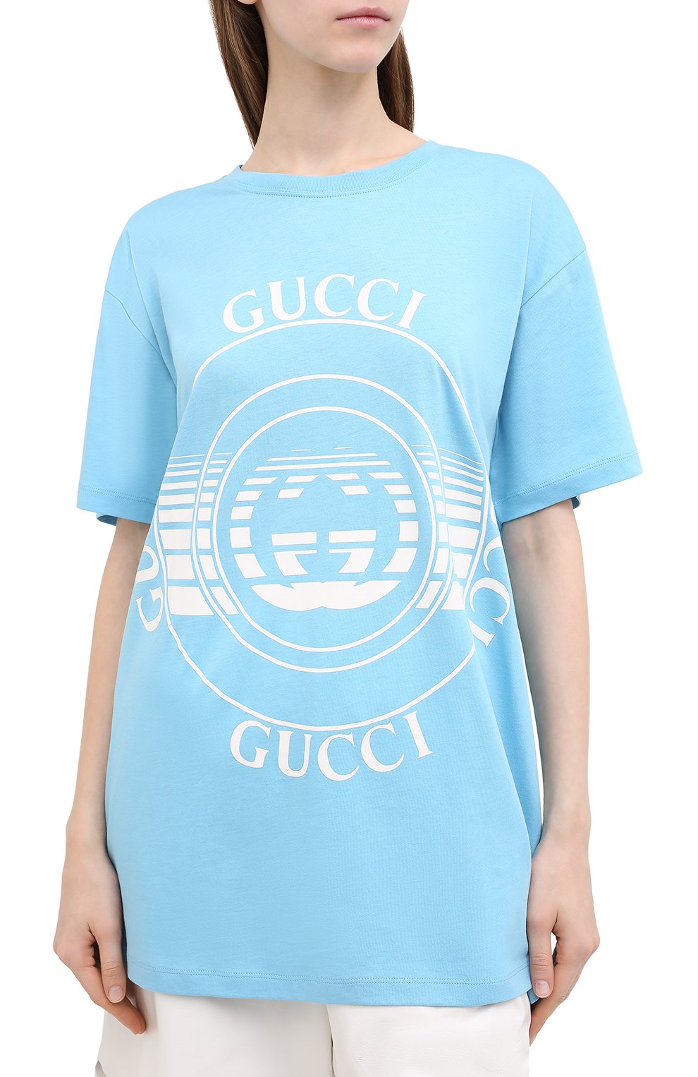 Хлопковая футболка GUCCI, арт. 615044/XJCQ8, фото 3