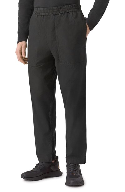 Хлопковые брюки ICEBERG черного цвета по цене 28950 руб., арт. B080/0032, фото 3 Хлопковые брюки ICEBERG, арт. B080/0032, фото 3