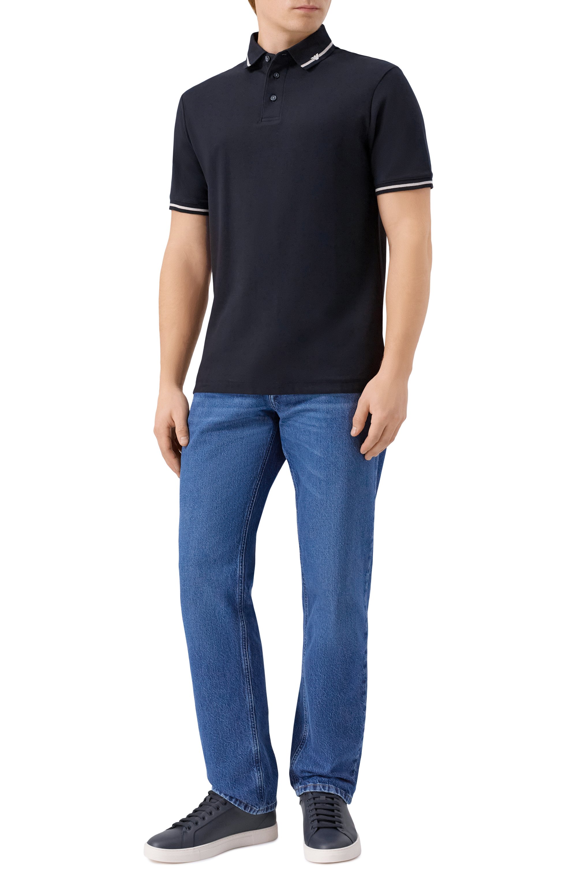 Хлопковое поло EMPORIO ARMANI, арт. EM003003/AF10497, фото 2