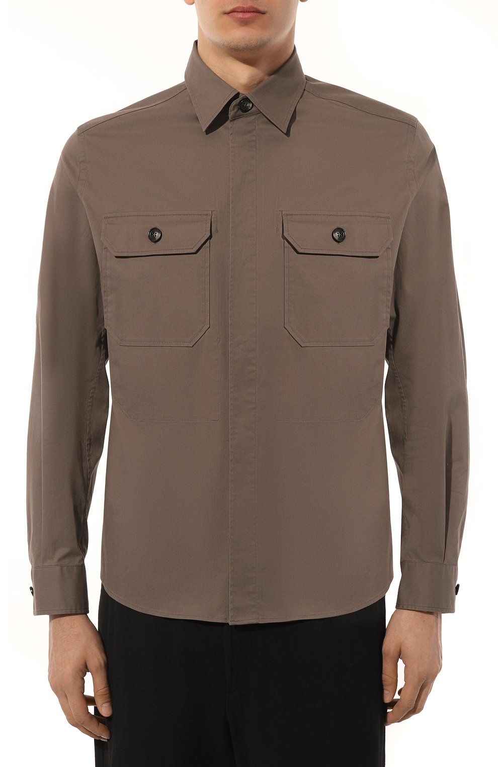 Хлопковая рубашка ZEGNA, арт. UDV16A7/S0T8, фото 3