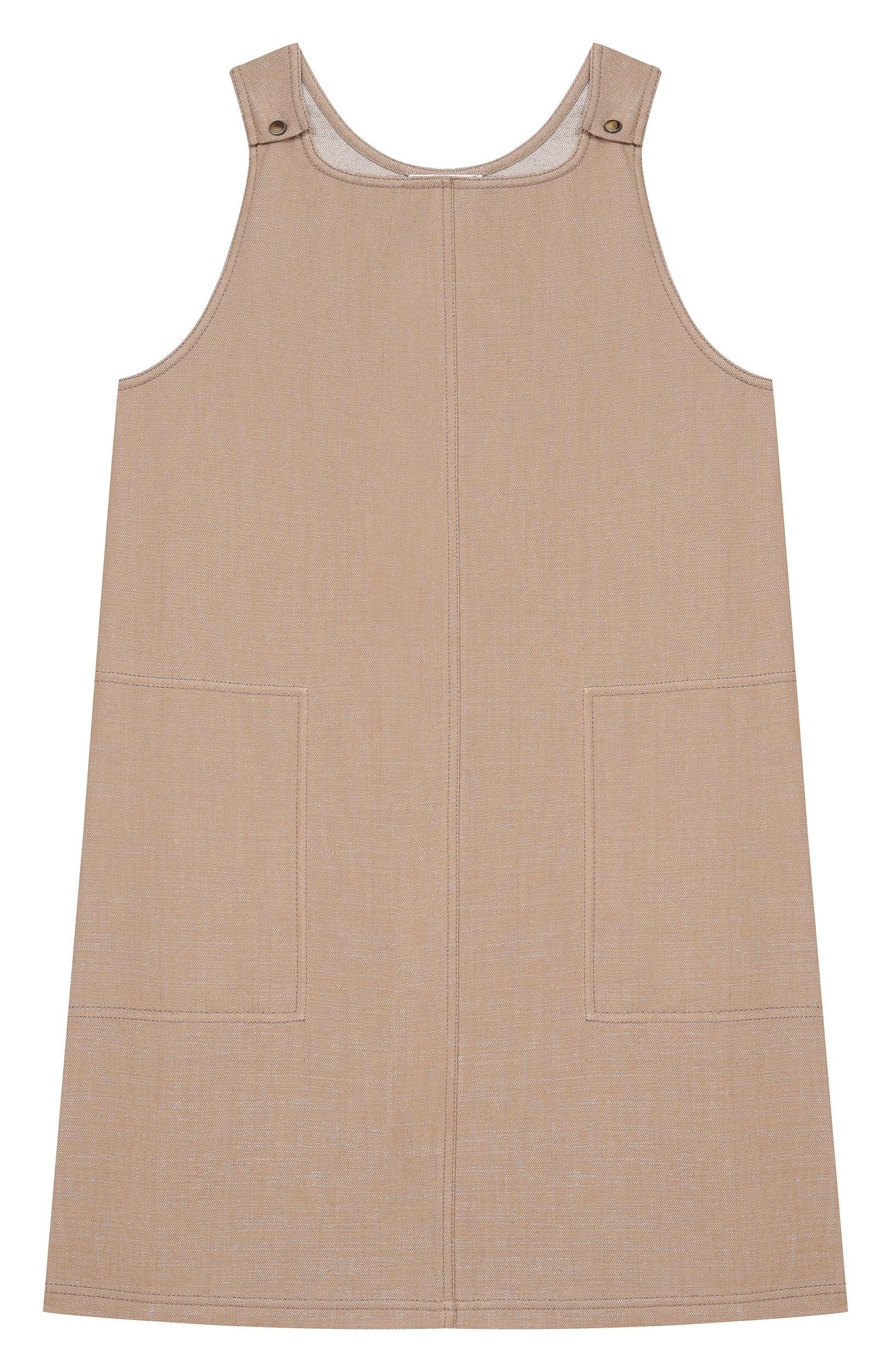 Джинсовый сарафан BRUNELLO CUCINELLI бежевого цвета по цене 76100 руб., арт. BB148A425B, фото 1 Джинсовый сарафан BRUNELLO CUCINELLI, арт. BB148A425B, фото 1