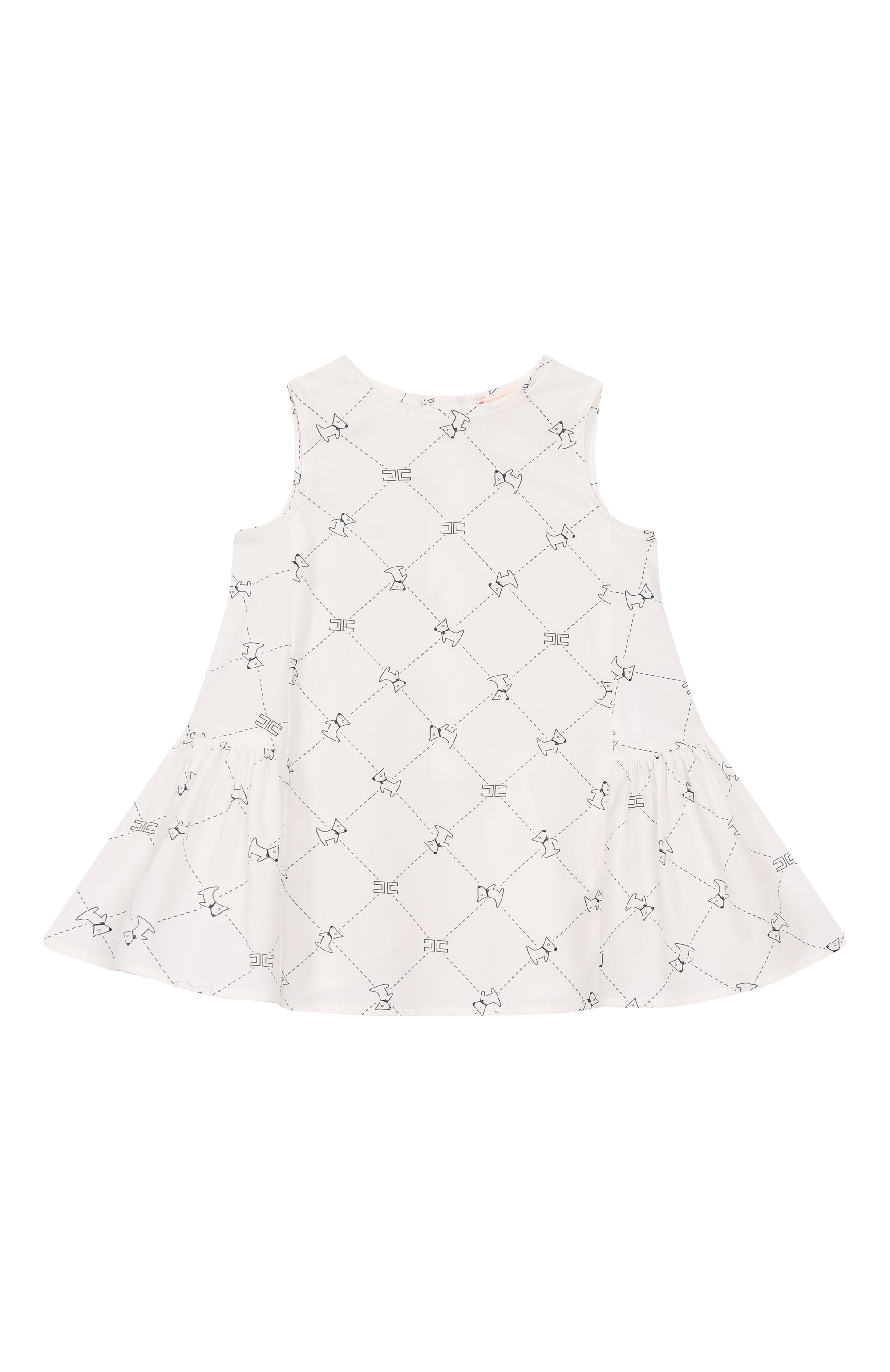 Хлопковое платье ELISABETTA FRANCHI LA MIA BAMBINA молочного цвета по цене 19550 руб., арт. EGAB2020/CAE04, фото 1 Хлопковое платье ELISABETTA FRANCHI LA MIA BAMBINA, арт. EGAB2020/CAE04, фото 1