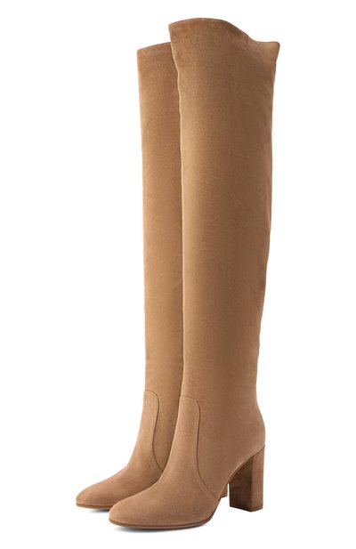 Женские замшевые ботфорты glen 45 GIANVITO ROSSI, арт. G80145.85RIC.C45CAML
