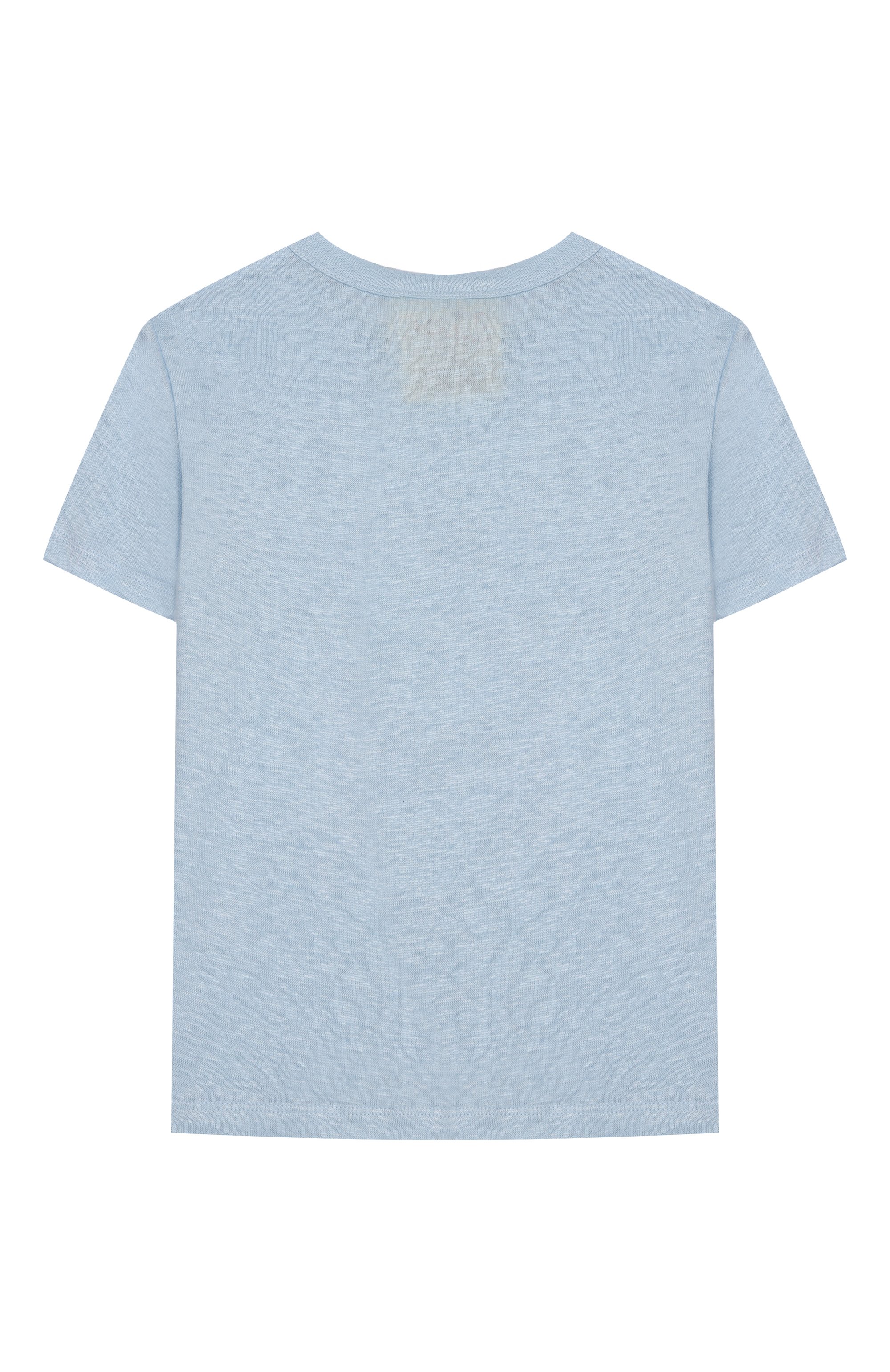 Льняная футболка MC2 SAINT BARTH голубого цвета по цене 9950 руб., арт. STBK ALEX N/00099H, фото 2 Льняная футболка MC2 SAINT BARTH, арт. STBK ALEX N/00099H, фото 2