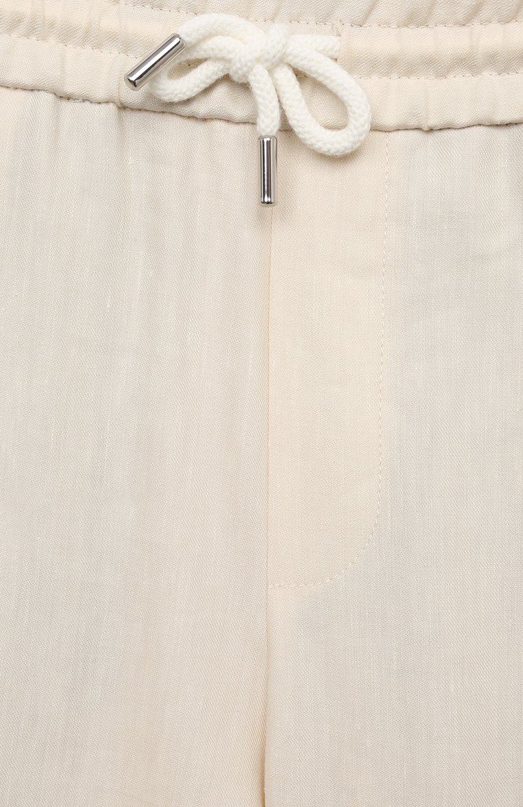 Брюки изо льна и шерсти BRUNELLO CUCINELLI, арт. BS462P503C, фото 3