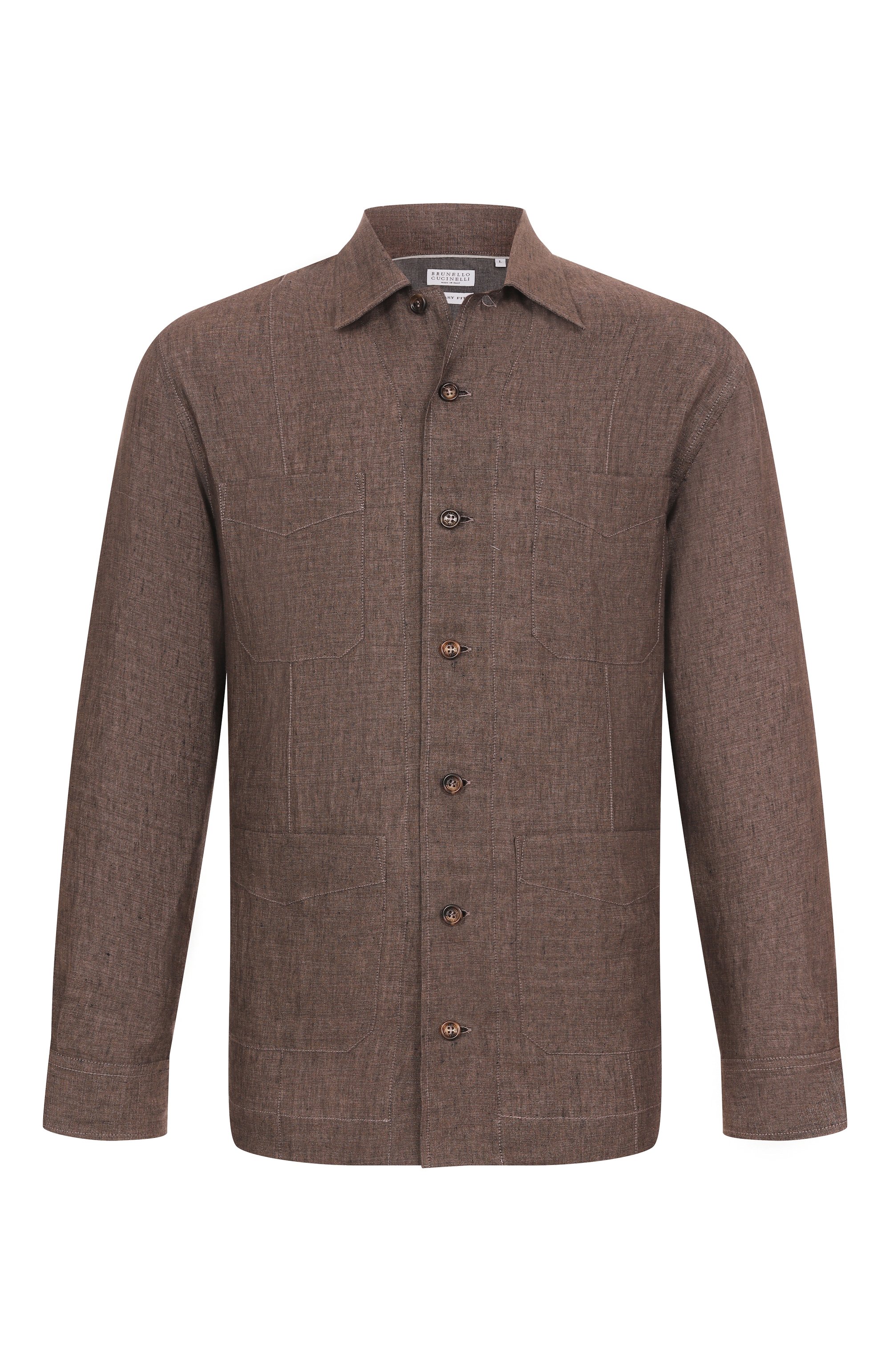 Льняная рубашка BRUNELLO CUCINELLI, арт. MM6950648, фото 1