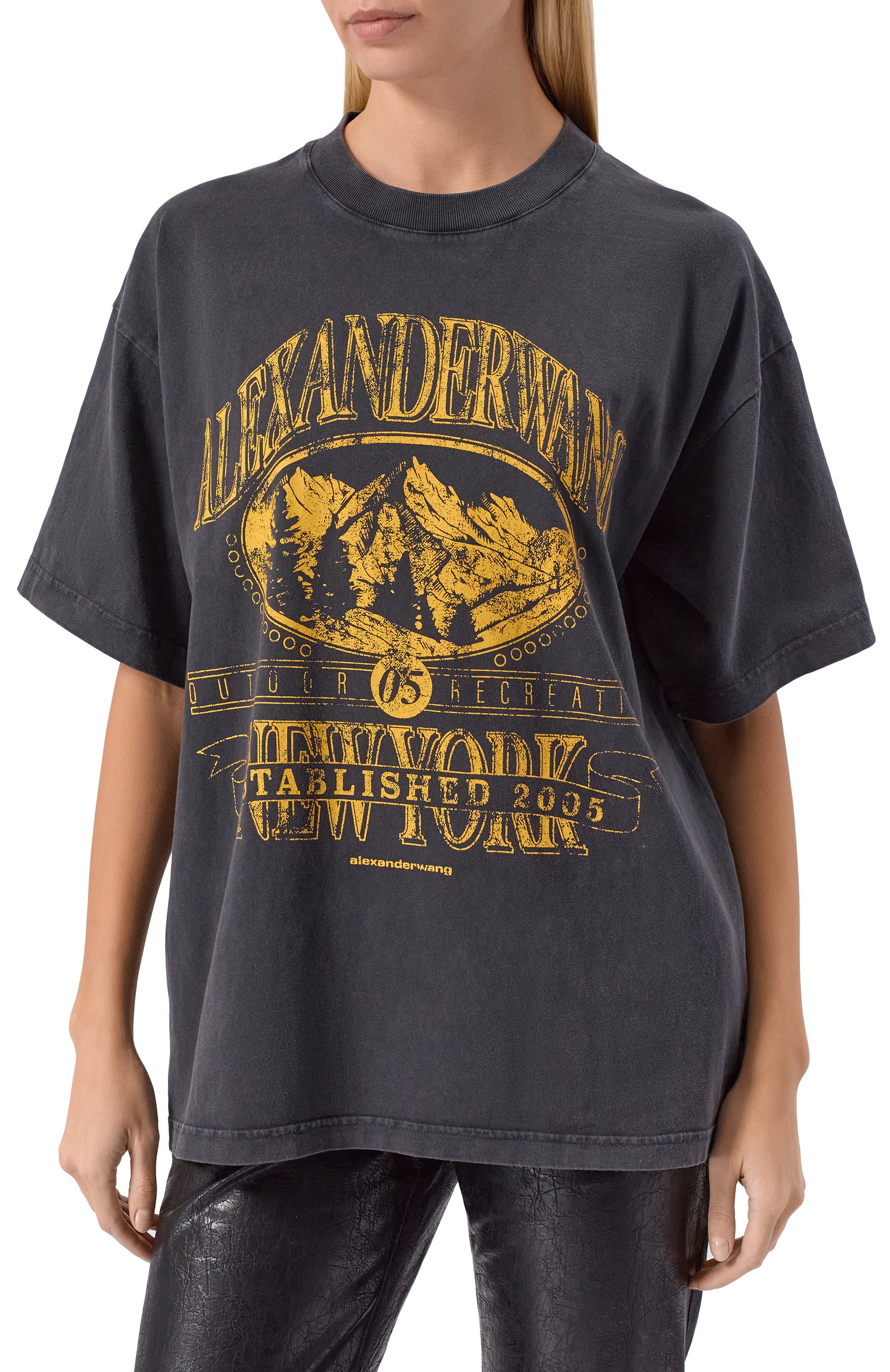 Хлопковая футболка ALEXANDER WANG черного цвета по цене 49900 руб., арт. UCC4251851, фото 3 Хлопковая футболка ALEXANDER WANG, арт. UCC4251851, фото 3