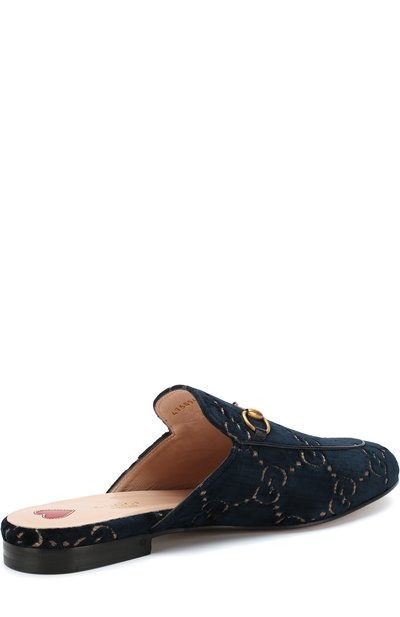 Бархатные сабо princetown gg с пряжкой-трензелем GUCCI, арт. 475094/9JT20, фото 4