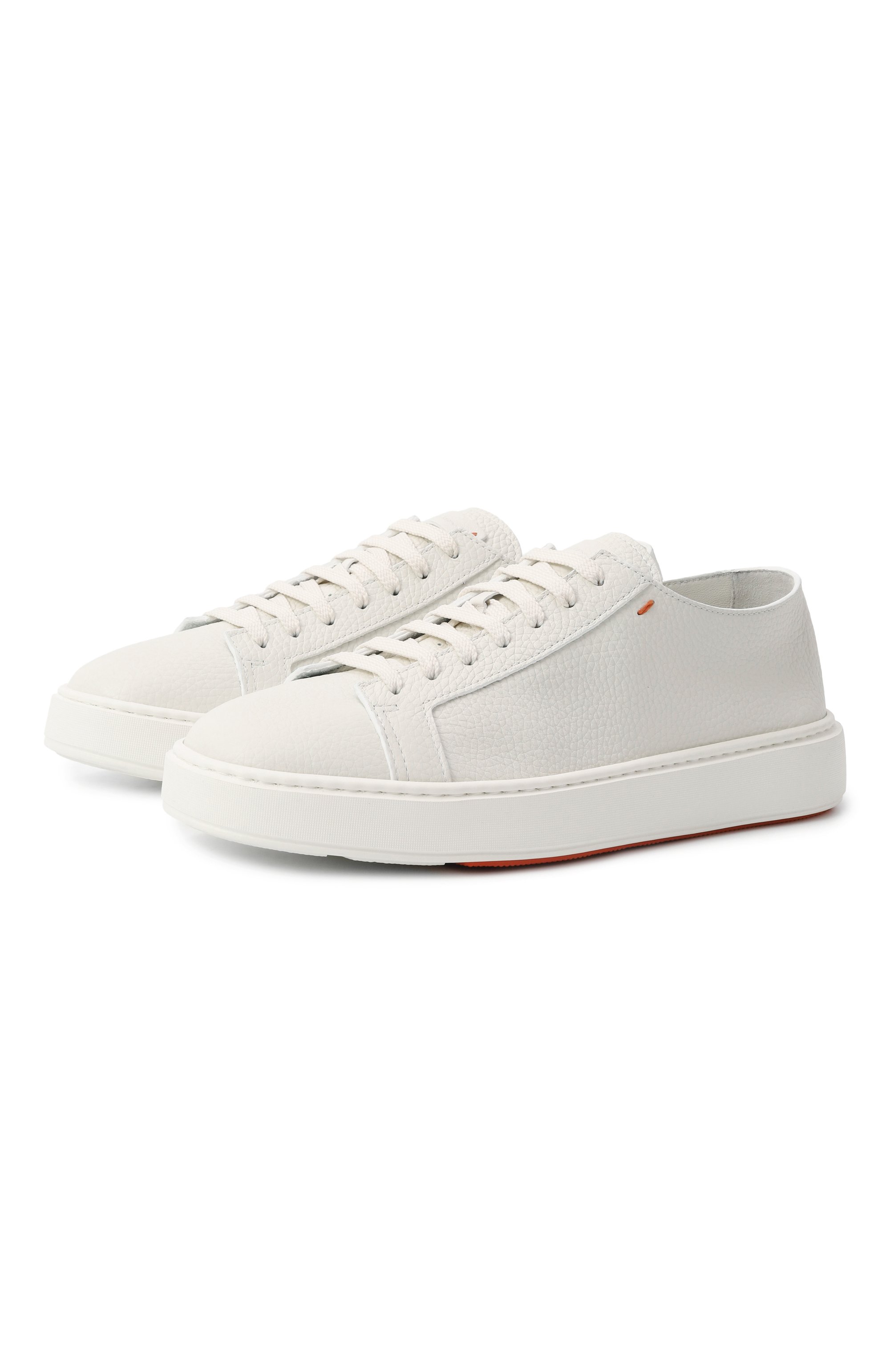 Кожаные кеды cleanic SANTONI белого цвета по цене 58850 руб., арт. MBCG21430BARCMMD, фото 1 Кожаные кеды cleanic SANTONI, арт. MBCG21430BARCMMD, фото 1