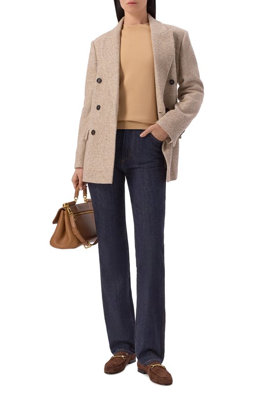 Хлопковый пуловер Loro Piana FA09877 Бежевый  FA09877 Фото 2