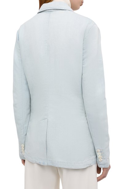 Жакет из хлопка и льна POLO RALPH LAUREN синего цвета по цене 52700 руб., арт. 211799797, фото 4 Жакет из хлопка и льна POLO RALPH LAUREN, арт. 211799797, фото 4