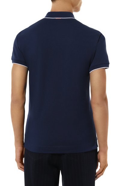 Хлопковое поло ZEGNA темно-синего цвета по цене 49950 руб., арт. UD358A7/D746, фото 4 Хлопковое поло ZEGNA, арт. UD358A7/D746, фото 4
