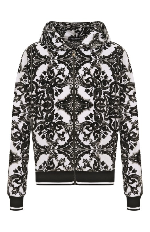 Хлопковая толстовка Dolce & Gabbana G9AYCT/G7PGR Чёрно-белый G9AYCT/G7PGR