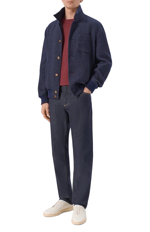 Хлопковая футболка Brunello Cucinelli M0B138440 Бордовый  M0B138440 Фото 2