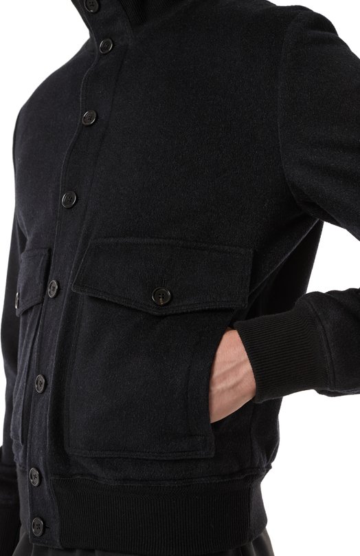 Бомбер из кашемира и шерсти Dolce & Gabbana G9BIBT/FU2D1 Синий  G9BIBT/FU2D1 Фото 5