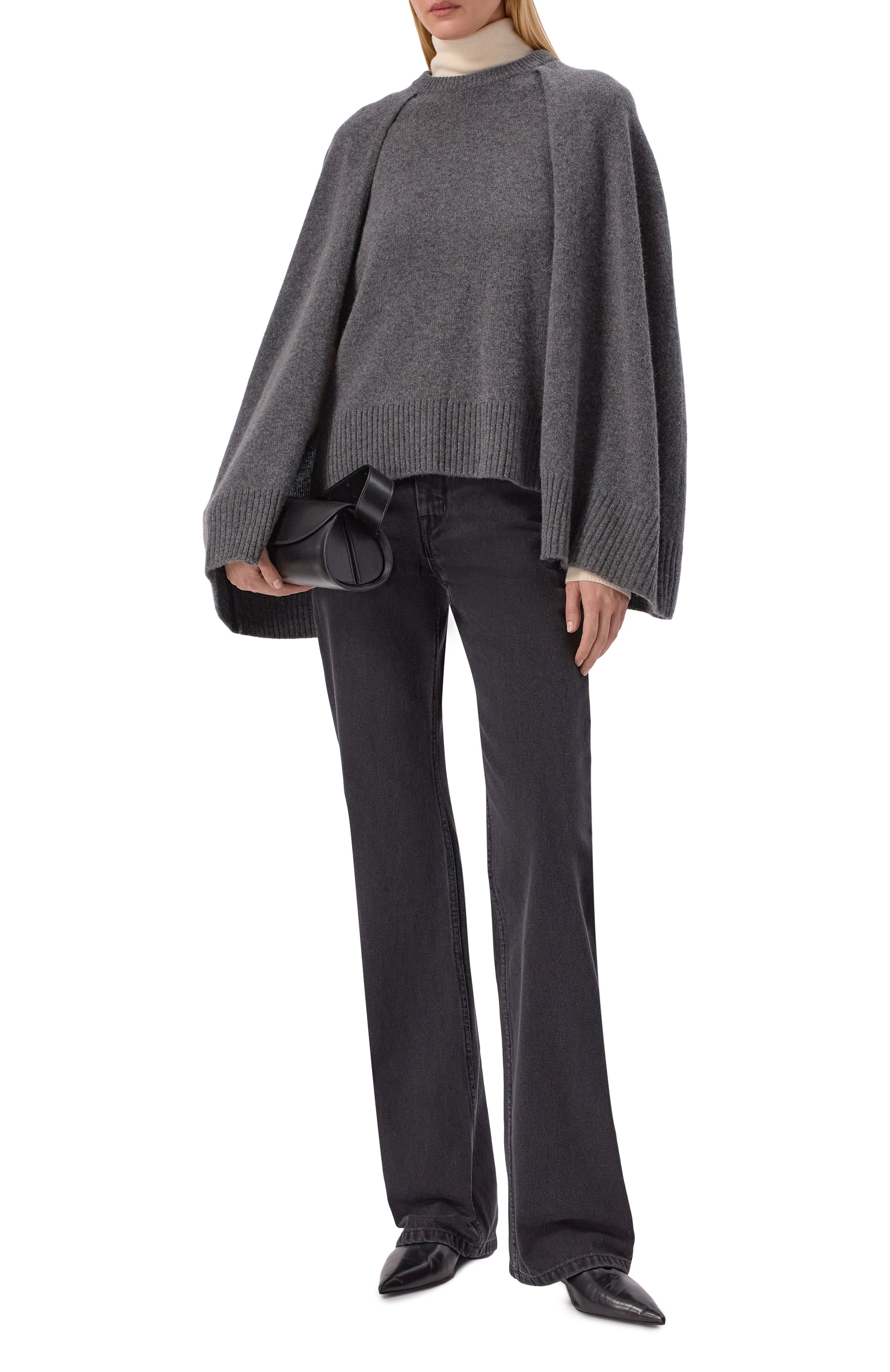 Кашемировый свитер TOTEME серого цвета по цене 130000 руб., арт. 261-WRT0635-YA0235, фото 2 Кашемировый свитер TOTEME, арт. 261-WRT0635-YA0235, фото 2