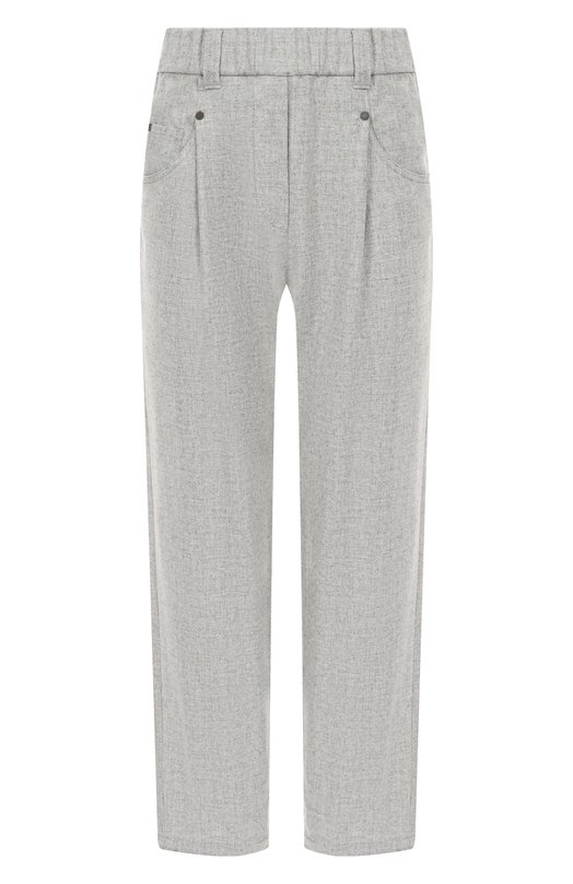 Шерстяные брюки Brunello Cucinelli MB162P8417 Серый MB162P8417